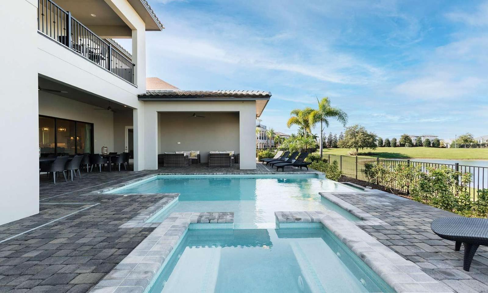 Upscale 8 Bdrm Villa With Home Theater At Reunion Kissimmee Bagian luar foto